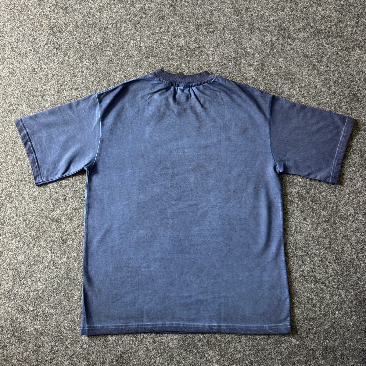 Oversized Vintage Faded Tee – Blue - Image 3