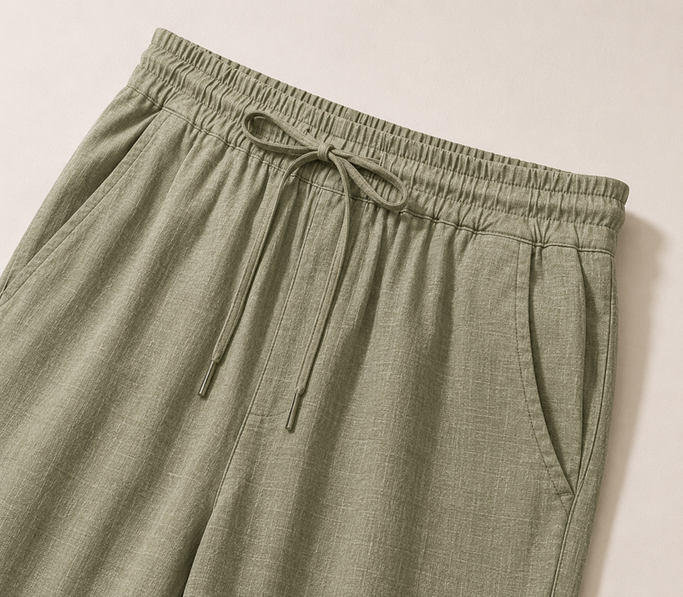 VAULT Élan Relaxed 100% Linen Trousers – Beige | Premium Linen Pants - Image 4