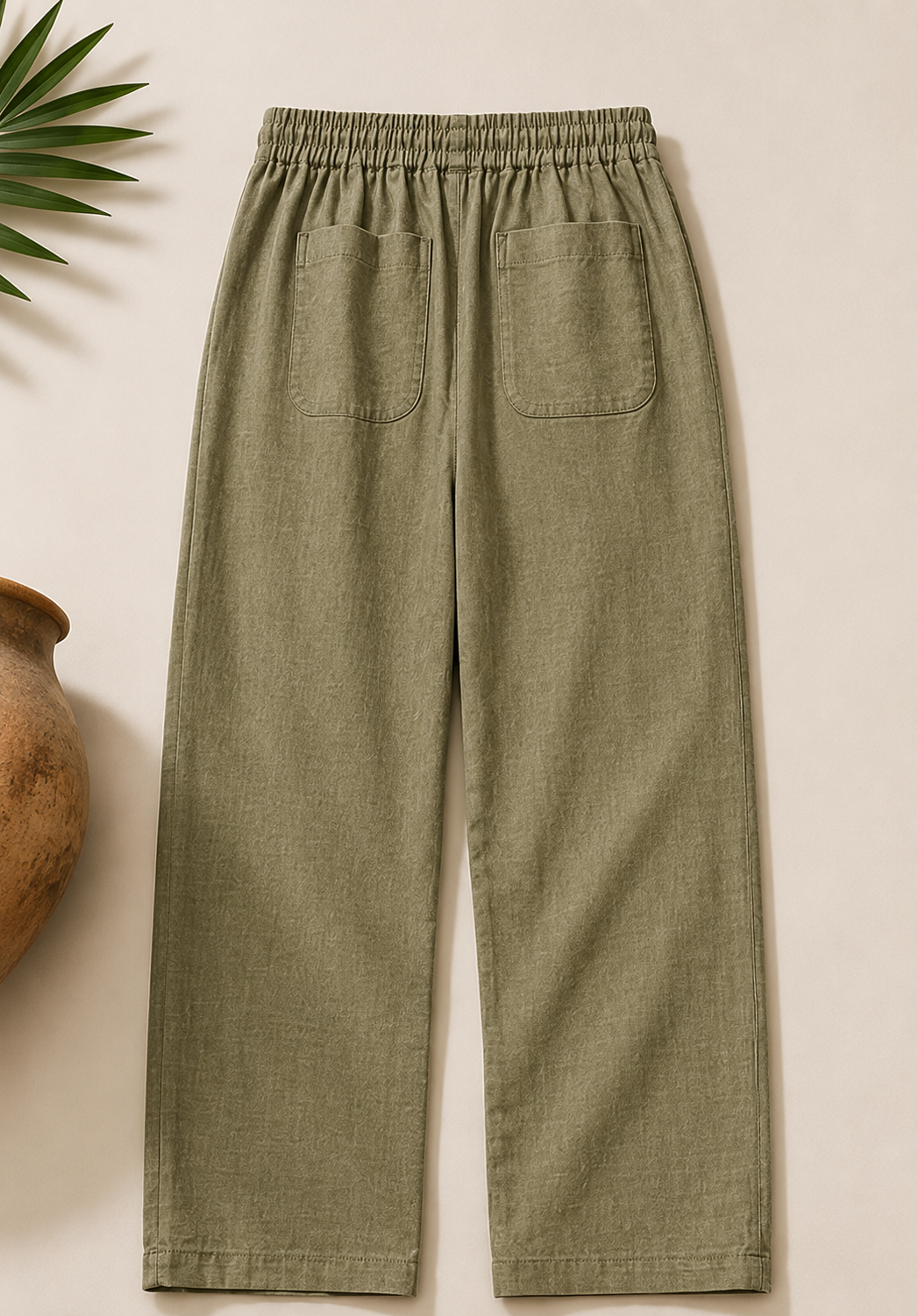 VAULT Élan Relaxed 100% Linen Trousers – Beige | Premium Linen Pants - Image 3