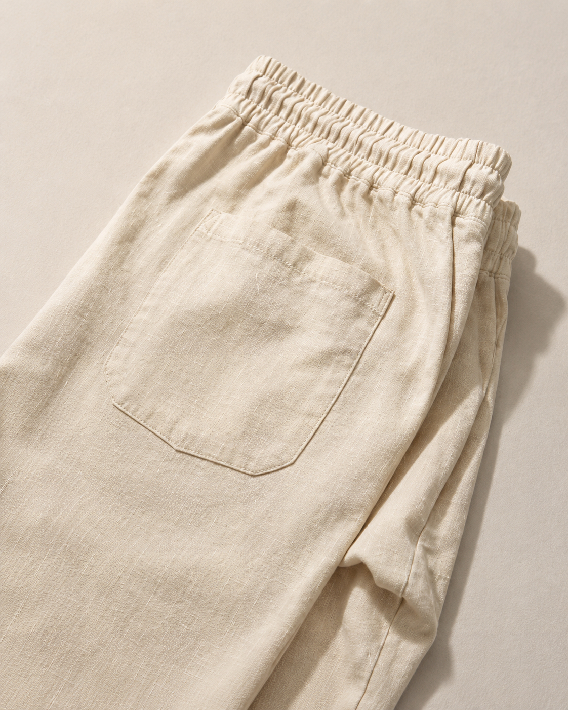 VAULT Élan Relaxed 100% Linen Trousers – Beige | Premium Linen Pants - Image 3