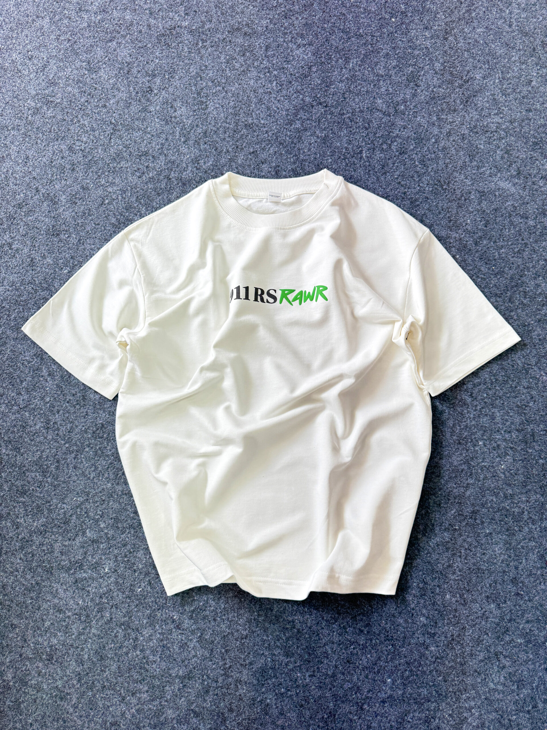 Porsche Graphic printed Oversized Tee – White - Image 5