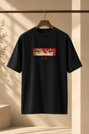 Anime Printed Black T Shirt - Black