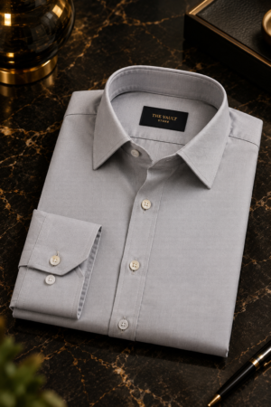 Wrinkle free Bamboo blend shirt – Grey