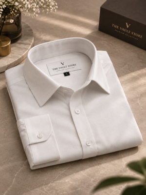 Wrinkle free Bamboo blend shirt - White